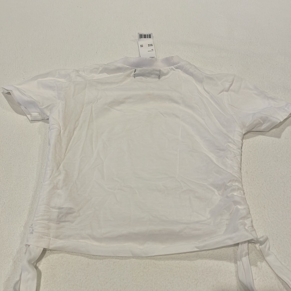 NWT Urban Outfitters Woman T-shirt with Adjustable Sides White XS-TP - Picture 5 of 10